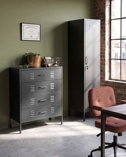 Armoire de bureau Acier Noir ENAGO - Beliani