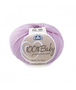 Pelote de mérino à tricoter 100% BABY - Dmc 61 Violet