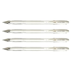 Stylo roller encre gel UNI-BALL - Signo UM120AC - Blanc - Pointe moyenne 0,7 mm