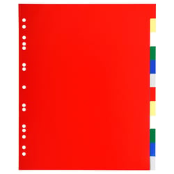 Intercalaires polypropylène souple 12 positions - A4 maxi - Couleurs assorties - x 50 - Exacompta