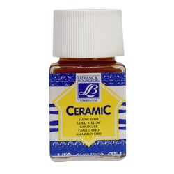 Peinture pour céramique - Jaune or - Lefranc Bourgeois - Flacon de 50ml