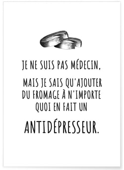 Affiche 'Je ne suis pas médecin...' | A3 : 29,7x42cm