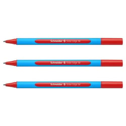 Lot de 3 Stylos bille SCHNEIDER - Slider Edge - Rouge - Pointe moyenne