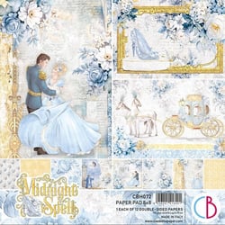 12 papiers scrapbooking 20 x 20 cm CIAO BELLA MIDNIGHT SPELL