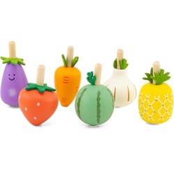 Lot de 6 toupies fruits et légumes - Ulysse