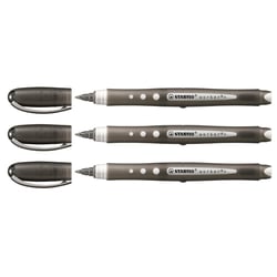 Lot de 3 Rollers STABILO WORKER+ Colorful Noir