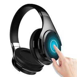 Casque Audio Bluetooth Sans Fil Avec Micro Et Basse Puissante Pour Tous Appareils Noir YONIS