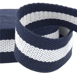 Film 25m sangle bicolore  30mm Bleu/Blanc