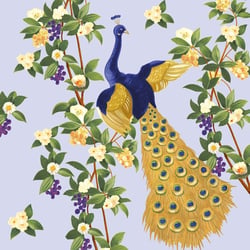 Lot de 4 serviettes en papier découpage collage 33 cm OISEAU PAON O 108