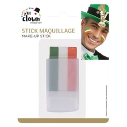 St Patrick maquillage - Stick - 3 couleurs : Vert, blanc, orange