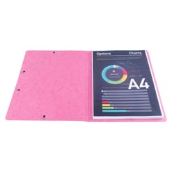Chemise à élastique sans rabat carte lustrée 400gm2 - A4 - Rose - x 25 - Exacompta