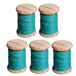 5 ficelles 5 m - bleu turquoise