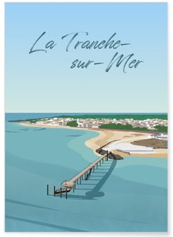 Affiche ville La Tranche-sur-Mer | A3 : 29,7x42cm
