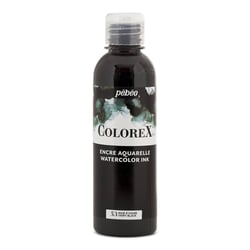 Encre aquarelle - Noir d'ivoire - Pébéo - Colorex - Calligraphie, dessin - 250ml