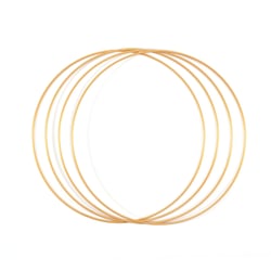 Lot de 4 anneaux en métal - Ø 30 cm x 3 mm - Doré - Vaessen Creative