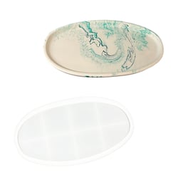 Moule en silicone 23,7cm x 13,3cm x 2cm - Plateau ovale irrégulier