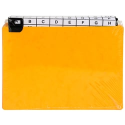 Paquet de 24 guides alphabétiques en carte à onglets métalliques, pour fiches 148x210mm - Noir - Exacompta
