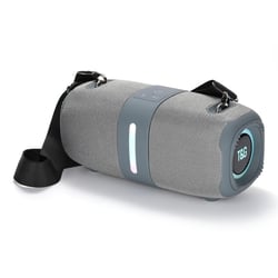Enceinte Bluetooth Sans Fil Portable Extérieure Rouge Son Stéréo Puissant 360° Gris YONIS
