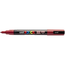 Lot de 12 marqueurs à pigment POSCA PC-3M - Pointe ronde 1,5 mm - Rouge foncé