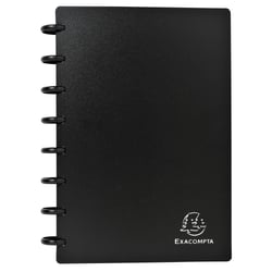 Porte-cartes de visite à anneaux et pochettes détaclables A5 - Noir - x 5 - Exacompta