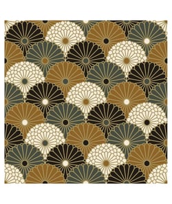 Tissu coton ombrelles de 150 cm de largeur hiro bronze vendu par 50 cm
