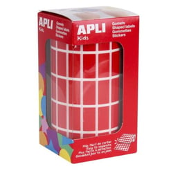 Apli Agipa - Gommettes rouleau Rectangle 2x1cm Rouge x 3 540