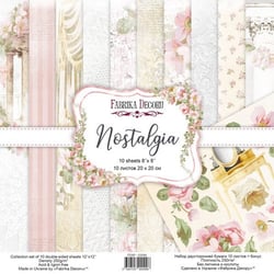 10 papiers scrapbooking 20 x 20 cm FABRIKA DECORU NOSTALGIA