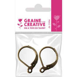 Graine Créative - Boucles d'oreilles dormeuses Bronze 1 paire