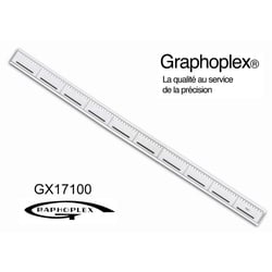 Graphoplex - Règle de coupe bord acier anti-glisse quadrillée 100cm
