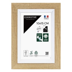 Cadre photo Actual bois blanc 10x15 cm