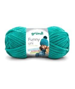 Fil à tricoter effet velour FUNNY - Grundl - 100 Gr - Oeko-Tex 15 Vert