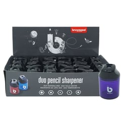 Taille-crayons duo - Bruynzeel - Présentoir de 24 pièces - Matière principale : plastique