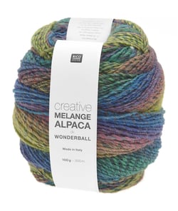 Pelote de laine et alpaga CREATIVE MELANGE ALPACA WONDERBALL DK - 100gr - Rico Design 08 Aqua