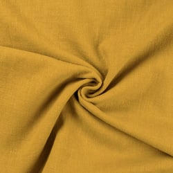 Tissu 100% Lin uni Moutarde
