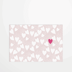 Carte postale - Claire Priou - Coeurs poudre - 14,8 x 10,5 cm - Made in France
