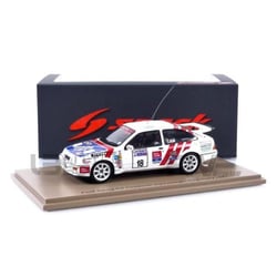 Voiture miniature de collection - SPARK - FORD Sierra RS Cosworth - 1/43 - Rallye Lombard RAC 1987 - Blanc/Rouge/Bleu