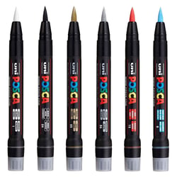 Lot de 6 marqueurs Posca PCF-350  | pointe pinceau