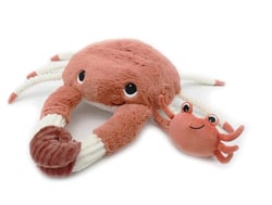 Peluche Ptipotos-crabe maman bebe terracotta - Les D glingos