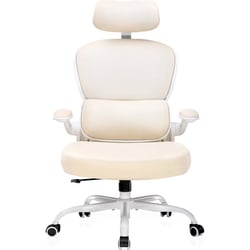 Chaise de bureau ergonomique COMHOMA - Mesh - Beige - 1 pièce - 59x65x122 cm