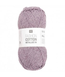 Fil à tricoter FASHION COTTON MÉTALLISÉ DK - Rico Design 25 Violet