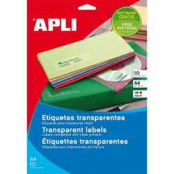 Étiquettes transparentes permanentes 105,0 x 148,0 mm 10 feuilles