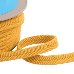 Double cordon fils 10mm jaune/orange au mètre
