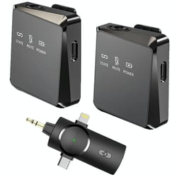 Microphone Sans Fil 3 En 1 Pour iPhone Android PC Enregistrement Haute Qualité YONIS