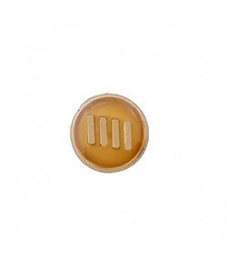 Bouton à rayures en métal 10mm à queue - Prym Curry/or Jaune