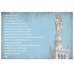 Plaque métal prière Notre Dame de la Garde 30,5 × 20 cm