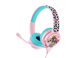 LOL Surprise Casque Audio pour Enfant Filaire Stéréo Interactif Compact avec Micro Amovible Rose