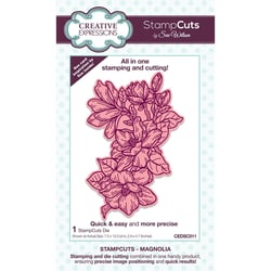 Matrice de découpe avec tamponnage - Fleur magnolia - StampCuts - Creative Expressions