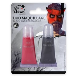 Duo maquillage - noir, rouge