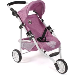 Petite poussette de jogging LOLA jean rose pour poupée