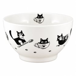 Bol en grès chats noirs 480 ml